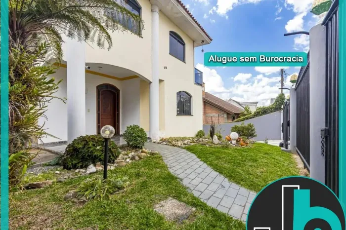 Casa no Mossunguê Semimobiliada para Alugar 312m² com 3 quartos, 1 suíte com hidro, 5 banh