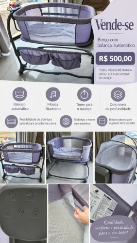 Berço com balanço automático