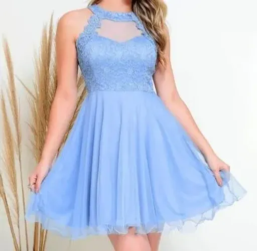 Vestido de Festa/Formatura azul serenity