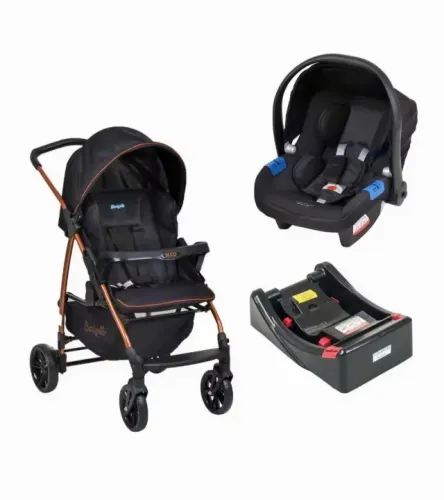 Kit burigotto (Carrinho + bebê conforto + isofix)