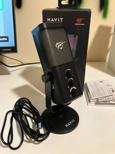 Microfone de mesa Havit Gk65 seminovo