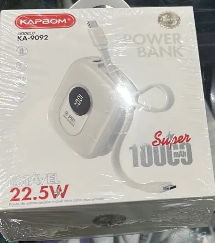 Carregador portátil power bank 10000 super prático e leve