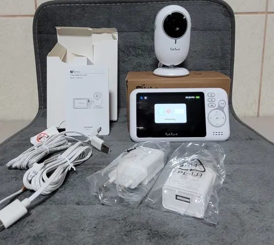 Babá Eletrônica Vídeo TakTark Tela 4.3 Monitor Câmera NOVA