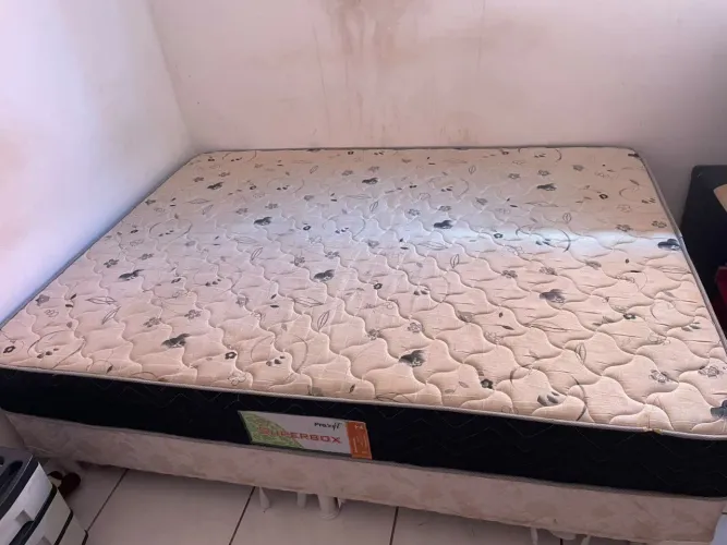 CAMA BOX CASAL (CAMA + COLCHÃO)