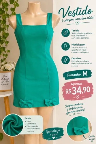 Vestidinho crepe alfaiataria