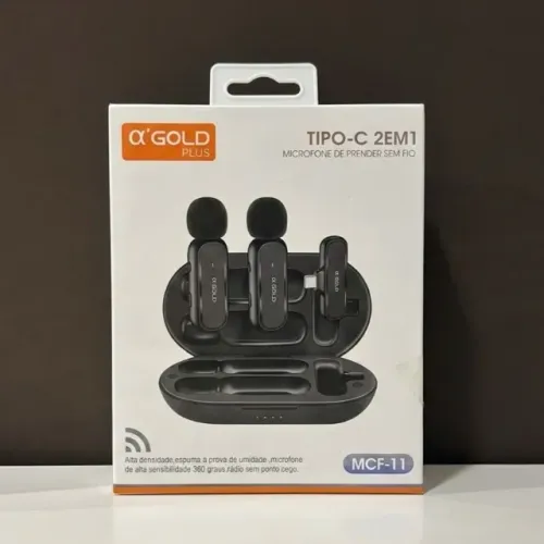 MICROFONE DE LAPELA SEM FIO A'GOLD PLUS MCF-11