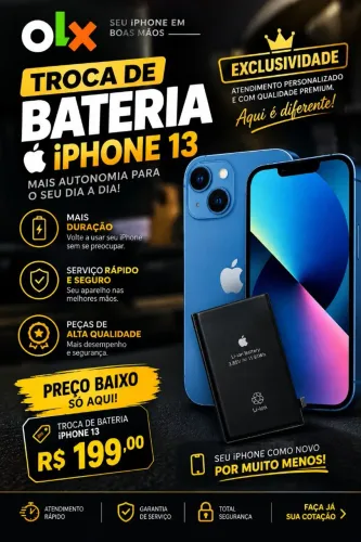Troca Bateria iPhone 13