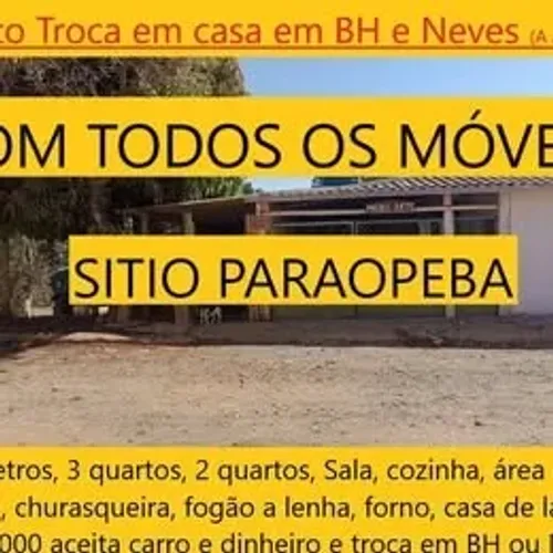 Rancho em Paraopeba (fica 1 hora de BH) 3 quartos, 2 banheiros (com todos os móveis)