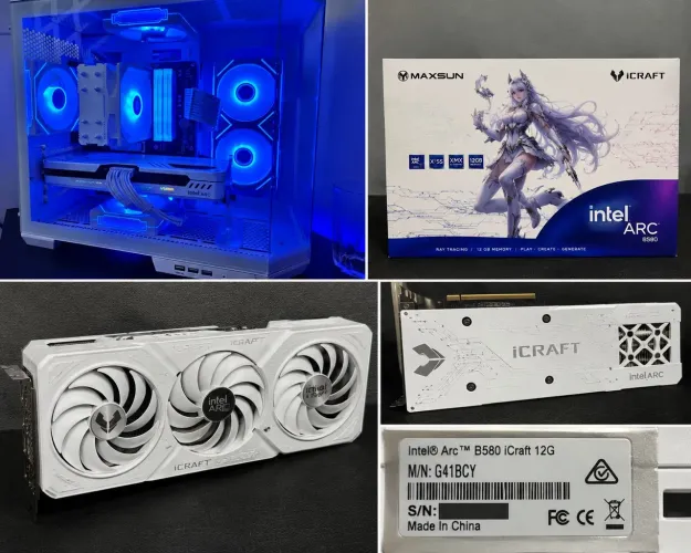 Placa de Video Arc B580 RGB Triple Fan Branca