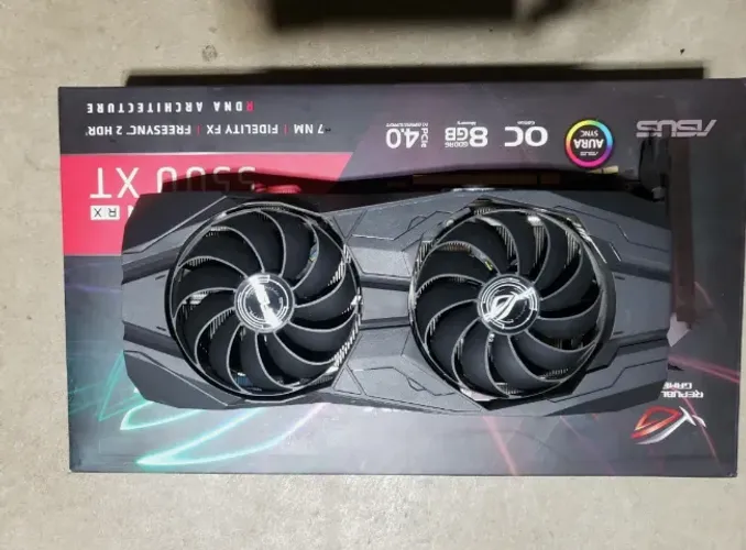 Placa De Vídeo Amd Asus Rog Strix Radeon Rx 5500 Xt 8g (Usada)
