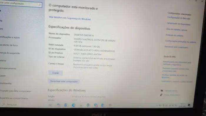 Notebook Dell (i5 1.8Ghz + 8gb RAM + SSD 222gb)