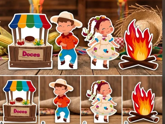 Kit display festa junina MDF 