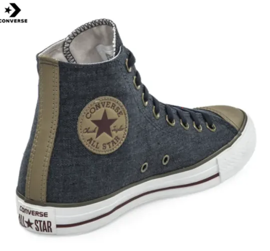 Tênis Converse Chuck Taylor All Star Hi Azul jeans 37  - Unissex