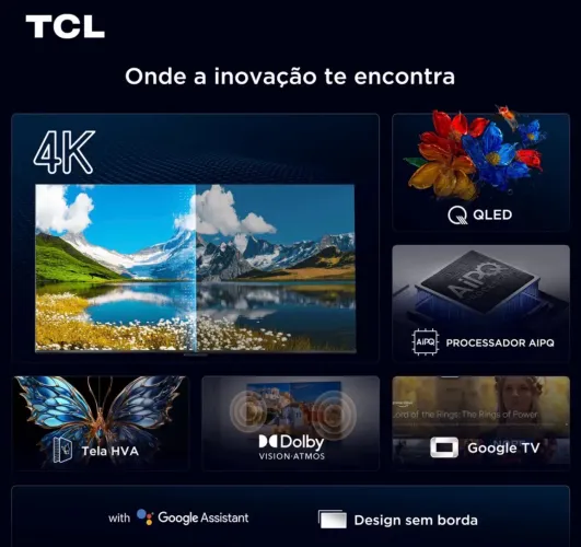 Televisão TCL 65 polegadas 8 meses de uso