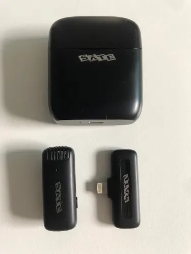 Microfone Sem Fio Lapela Satellite Sate A-MK142 para iPhone (Lightning) - Excelente Estado