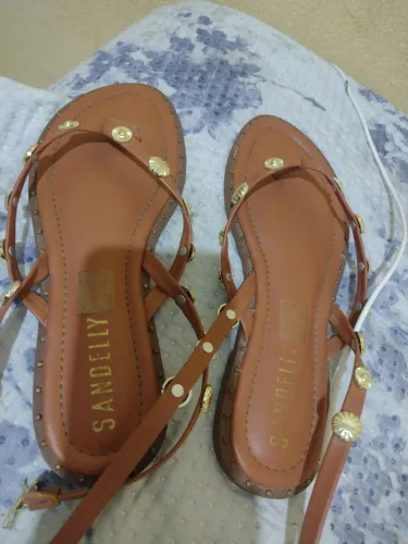 Sandália rasteirinha, marca sandelly n.37