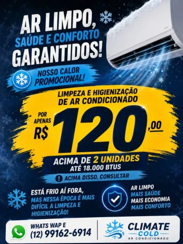 Limpeza manutenção e instalação de ar condicionado 