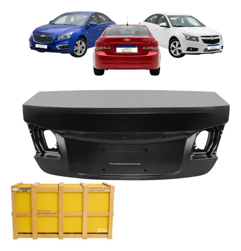 Tampa Traseira Malas Chevrolet Cruze 2012 13 2014 2015 2016 Preto Liso Para Pintura