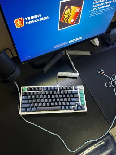 Cabo enrolado Coiled teclado mecânico/magnético aviador