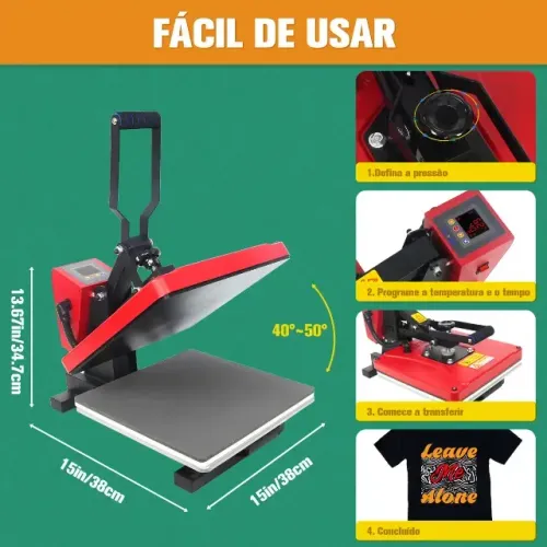 Mecolour 38x38cm gaveta prensa térmica manual para sublimação de gaveta cor vermelho