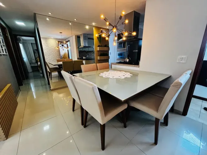 Belíssimo Apartamento 3/4 Semi- Mobiliado 85m² No Cond. Ville De Cannes