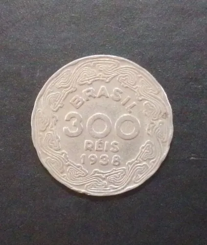 Moeda antiga 300 Réis 1938 (Brasil)