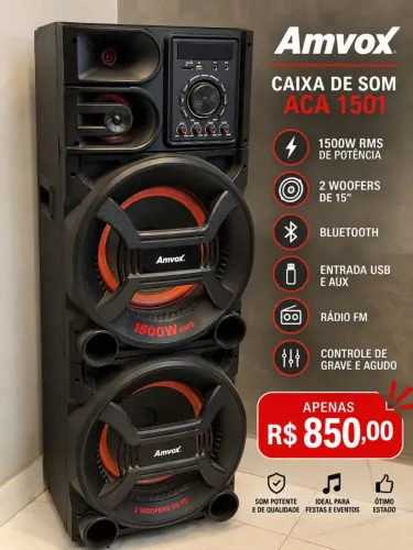 Caixa de som amvox 