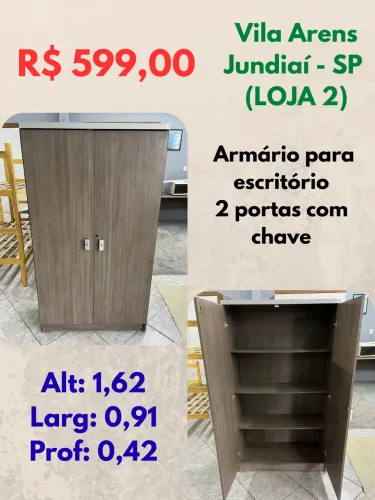 Armário 2 portas para escritório com chave