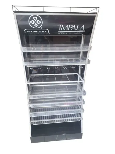 Expositor prateleira móvel esmalte maquiagem impala