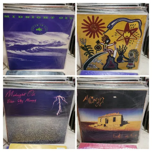 LOTE DISCOS VINIL LP MIDNIGTH OIL COLEÇÃ COMPLETA. ATE 1990