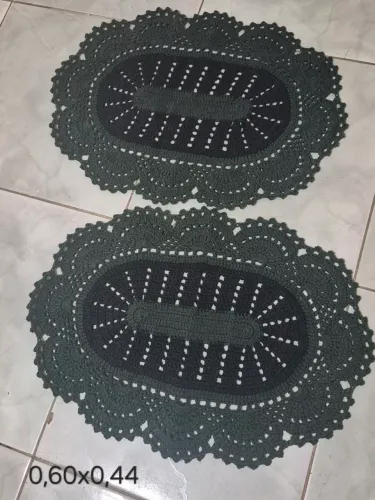 Tapete de Crochê Artesanal Feito à Mão - Pronta Entrega