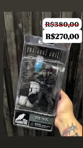 Boneco - Action Figure Hunk Resident Evil - OFICIAL 10 anos lacrado