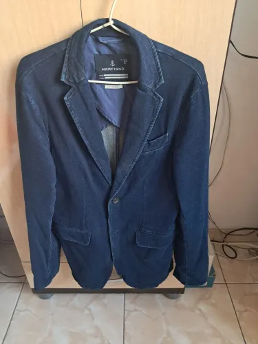 Blaser aveludado azul