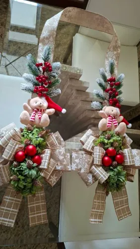 Escapulalário de porta Natalino | Decoração de Natal