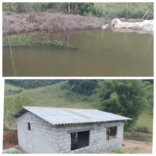 Chácara com poço de peixe