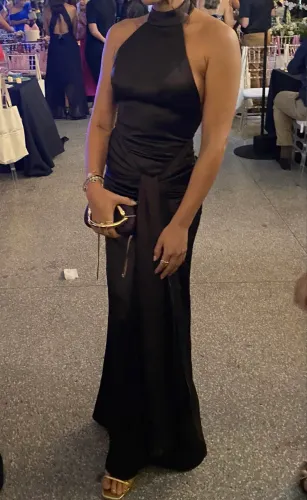 Vestido Festa marrom PP
