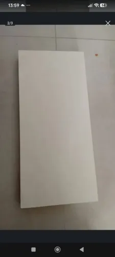 Prateleira de madeira maciça branco 50x23