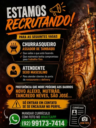 Duas vagas de emprego
