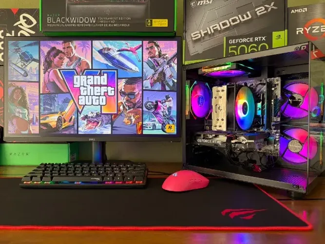 PC Gamer Ryzen 7-5700x A520M 16gb DDR4 SSD-512gb RTX-5060 MSI 8gb