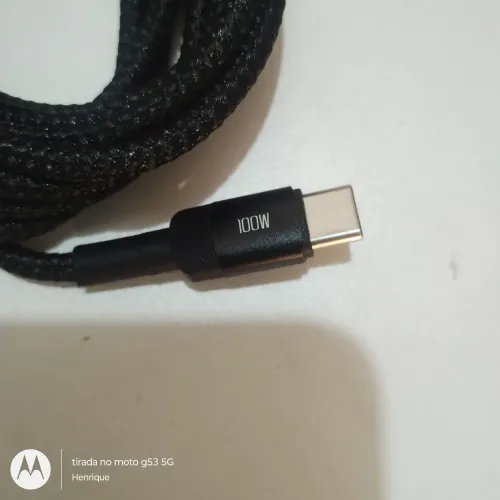 CABO USB-C 100W 2 METROS - TOOCKI ORIGINAL - CARREGAMENTO TURBO