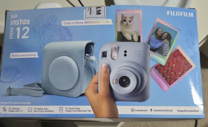 FUJIFILM INSTAX MINI 12 AZUL CANDY ? NOVA, NUNCA USADA + 20 FOTOS