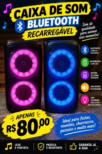Caixa de som Bluetooth 