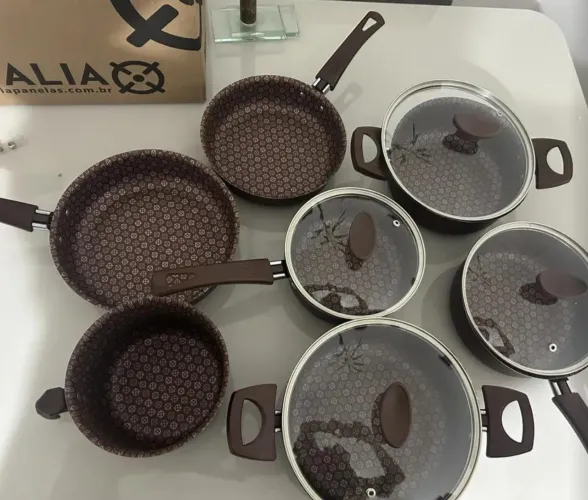 Conjunto de Panelas D'italia com 10 peças