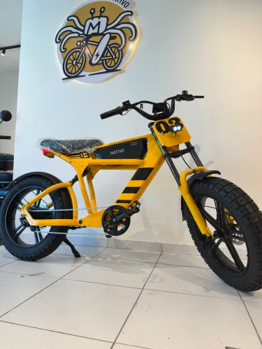Bicicleta elétrica FT 03 Amarela Mangosteen 1000w