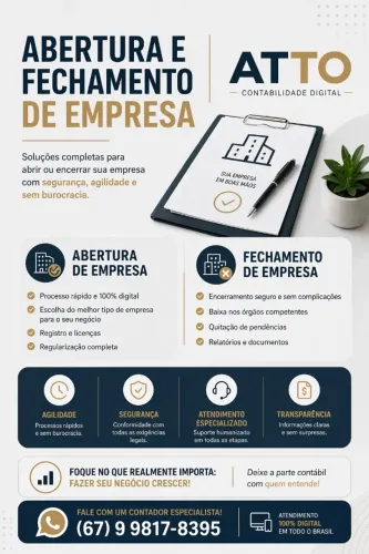 ABERTURA E FECHAMENTO DE EMPRESA - SEM BUROCRACIA!