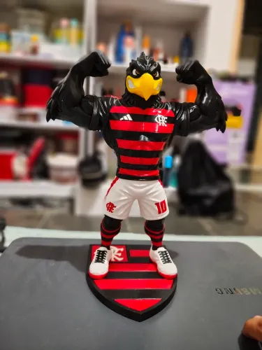 Mascote Flamengo Urubu Camisa 10 - 27 cm