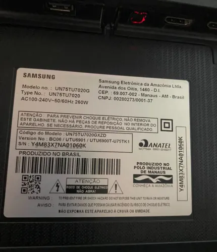 TV 75 SANSUNG SMART