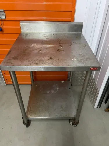 Bancada inox Cozil 65x65 90 de altura com espelho