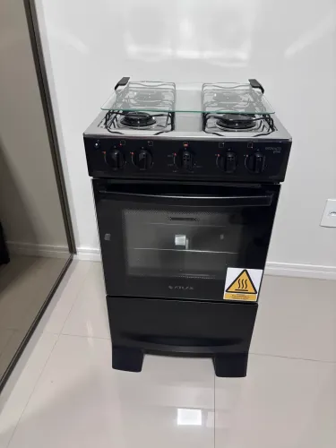 Fogão 4 Bocas Atlas Mônaco Plus Mesa Inox Bivolt Preto