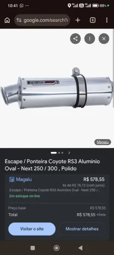 Escapamento + Curva 300 F TWISTER